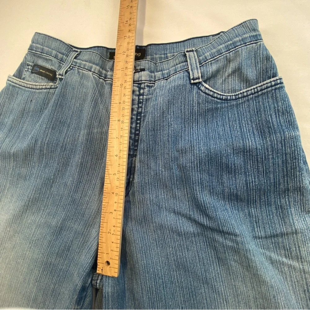 Simon Chang Size 10 Wide Leg Cropped Denim Vintage Lightweight 1970's.Light Wash - Picture 6 of 14
